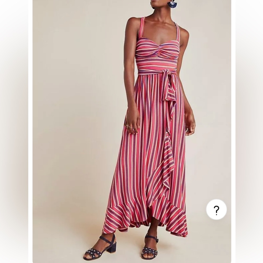 Maeve by Anthropologie Gabriela Ruffle Maxi Dress